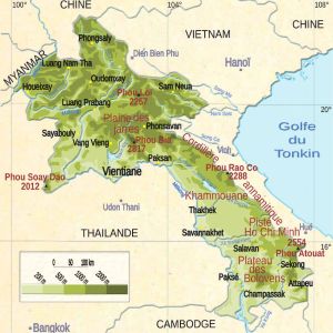 Carte du Laos et de ses frontières